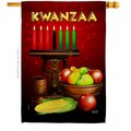 Patio Trasero 28 x 40 in. Greeting Kwanzaa House Flag with Winter Double-Sided Vertical Flags  Banner Garden PA3902975